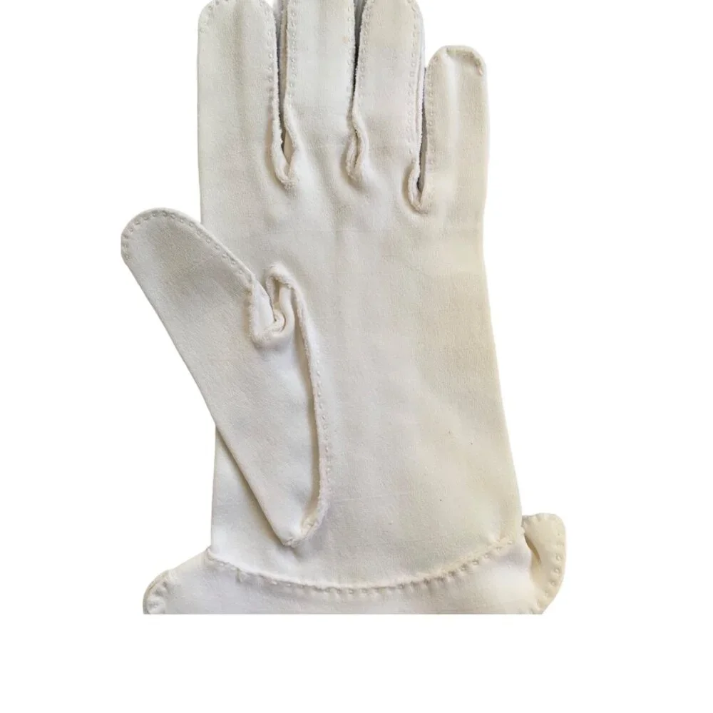 Vintage Girls Delicate Church Communion Purity Dainty Pointelle Gloves